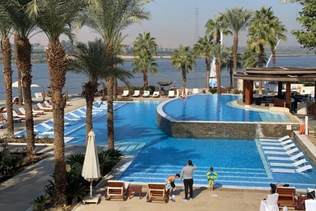 Hilton Luxor Resort & Spa infinity pool Nile view