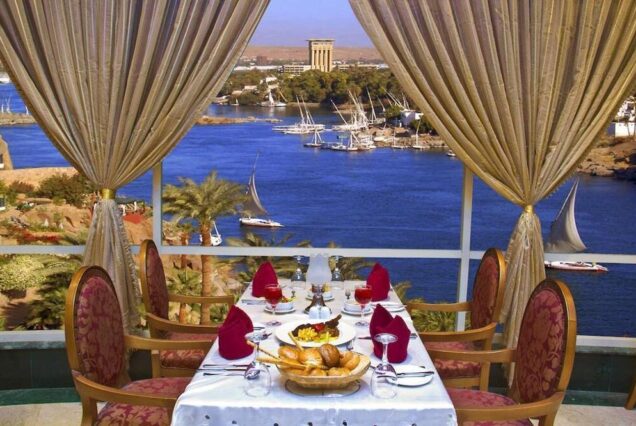 Restaurant dining area at Basma Hotel Aswan Aswan Egypt