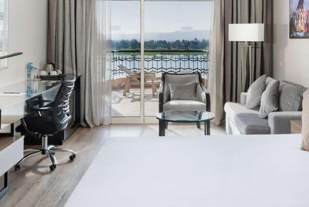 Sonesta St George Hotel Luxor room interior Nile view