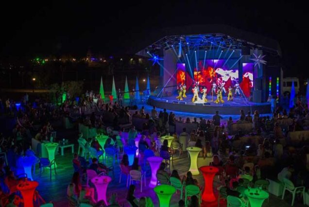 Sunrise Arabian Beach Resort entertainment show stage night Sharm El Sheikh