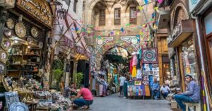 Historic streets in Cairo Egypt