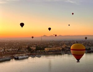Hot air balloon Luxor Egypt
